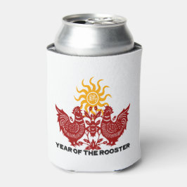 Jaar van de Rooster Papercut Blikjeskoeler