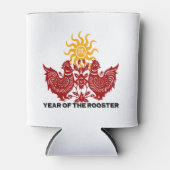 Jaar van de Rooster Papercut Blikjeskoeler (Voorkant)