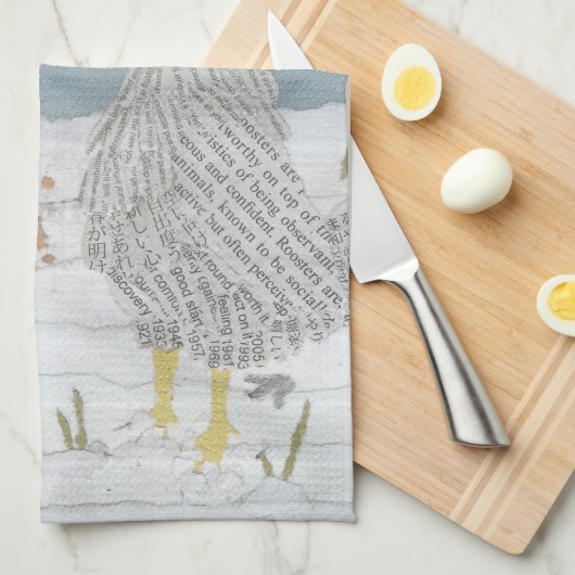 Jaar van de Rooster, Rooster, Chicken Theedoek (Quarter Fold)