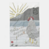 Jaar van de Rooster, Rooster, Chicken Theedoek (Verticaal)