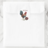 Jaar van de Rooster-Sticker Ronde Sticker (Tas)