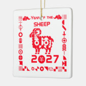 Jaar van de Schaap 2027 Keramisch Ornament (Links)