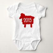 Jaar van de schapen 2015 Baby Romper (Voorkant)
