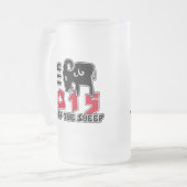 Jaar van de schapen 2015 matglas bierpul (Voorkant links)