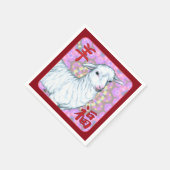 Jaar van de Schapen-Goede Luck! Servetten (Hoek)