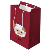 Jaar van de Schapenzak van 2015 Medium Cadeauzakje (Achterkant Gekanteld)