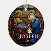 Jaar van de Sint Jezus Religieuze Paus Handtekenin Keramisch Ornament (Links)