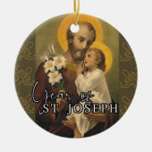 Jaar van de Sint Jezus Religieuze Paus Handtekenin Keramisch Ornament (Voorkant)