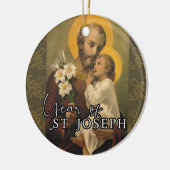 Jaar van de Sint Jezus Religieuze Paus Handtekenin Keramisch Ornament (Links)