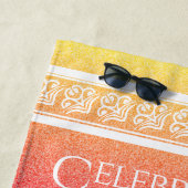 Jaar van de Slang 蛇 Rode Goud Chinees Nieuwjaar Strandlaken (In situ)