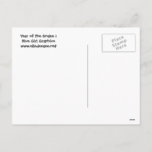 Jaar van de Slang 1 Briefkaart (Achterkant)
