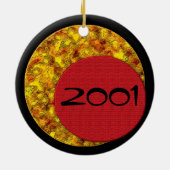 Jaar van de slang: 2001, 2013 keramisch ornament (Achterkant)