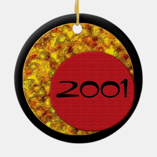 Jaar van de slang: 2001, 2013 keramisch ornament (Achterkant)