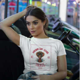 Jaar van de Slang 2025 蛇年 Kleurrijke Cobra Head T-shirt