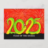 Jaar van de Slang 2025 ansichtkaart Briefkaart (Voorkant)