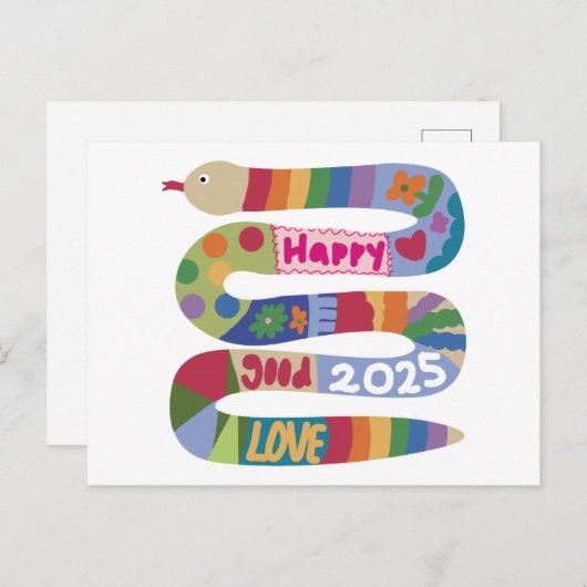 Jaar van de Slang 2025 Briefkaart (Voorkant / Achterkant)