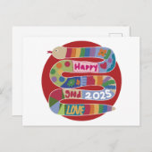 Jaar van de Slang 2025 Briefkaart (Voorkant / Achterkant)