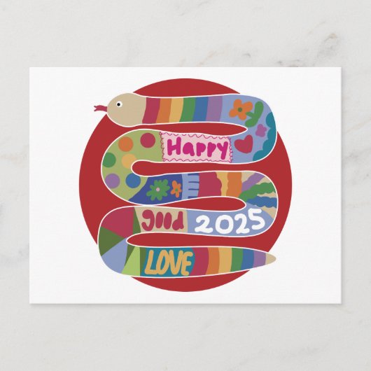 Jaar van de Slang 2025 Briefkaart (Voorkant)