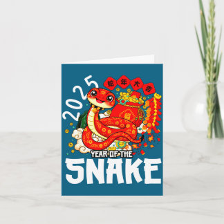 Jaar Van De Slang 2025 Chinees Nieuwjaar 2025 Rood Kaart