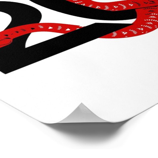 Jaar van de Slang 2025 Chinees Poster (Hoek)