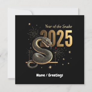 Jaar van de Slang 2025 Chinese Zodiac Kaart