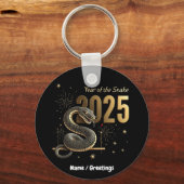 Jaar van de Slang 2025 Chinese Zodiac Sleutelhanger (Voorkant)