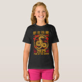 Jaar van de Slang 2025 - Chinese Zodiac Snake T-shirt (Voorkant volledig)