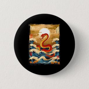 Jaar Van De Slang 2025 Chinese Zodiakale Maan Nieu Ronde Button 5,7 Cm