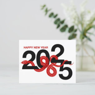 Jaar van de Slang 2025 Feestdagenkaart