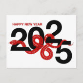 Jaar van de Slang 2025 Feestdagenkaart (Voorkant)