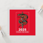 Jaar van de slang 2025 kaart (Voorkant / Achterkant in situ)