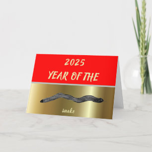 Jaar van de Slang 2025 Kijk uit Feestdagen Kaart