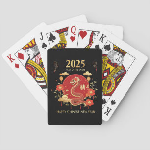 Jaar van de Slang 2025 Lunar Nieuwjaar Chinees Nie Pokerkaarten