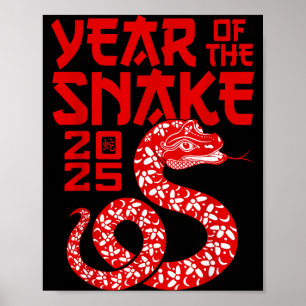 Jaar Van De Slang 2025 Maandag Nieuw Chinees Nieuw Poster