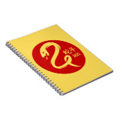 Jaar van de Slang 2025 Nieuwjaar Goud Minimalistis Notitieboek (Rechterzijde)