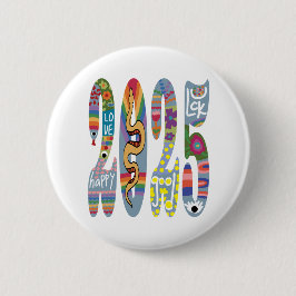 Jaar van de Slang 2025 Ronde Button 5,7 Cm