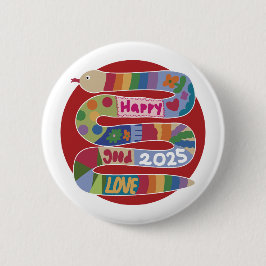 Jaar van de Slang 2025 Ronde Button 5,7 Cm