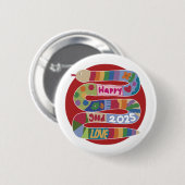 Jaar van de Slang 2025 Ronde Button 5,7 Cm (Voorkant /achterkant)