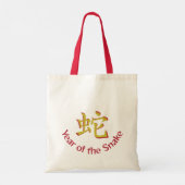 Jaar van de Slang 2025 Tote Bag (Achterkant)