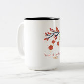 Jaar van de Slang 2025 Tweekleurige Koffiemok (Voorkant links)