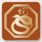 Jaar van de slang bier onderzetter (Voorkant)