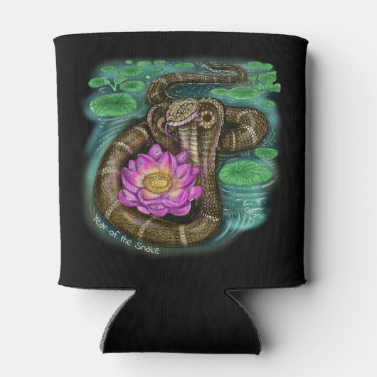 Jaar van de slang blikjeskoeler (Achterkant)