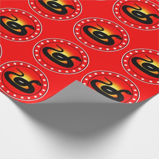 Jaar van de slang cadeaupapier (Hoek)