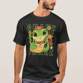 Jaar van de slang Chinees Nieuwjaar Groene slang T-shirt