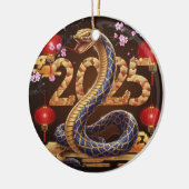 Jaar van de Slang Chinees Nieuwjaar Keramisch Ornament (Links)