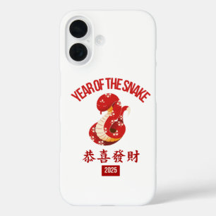 Jaar van de Slang Chinees Nieuwjaar Lunar New Year iPhone 16 Hoesje