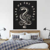 Jaar van de Slang Chinese Maan Nieuwjaar 2025 Canvas Afdruk (Insitu (Slaapkamer))