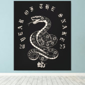 Jaar van de Slang Chinese Maan Nieuwjaar 2025 Canvas Afdruk (Insitu (Houten vloer))