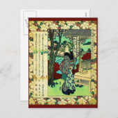 Jaar van de slang feestdagenkaart (Voorkant / Achterkant)