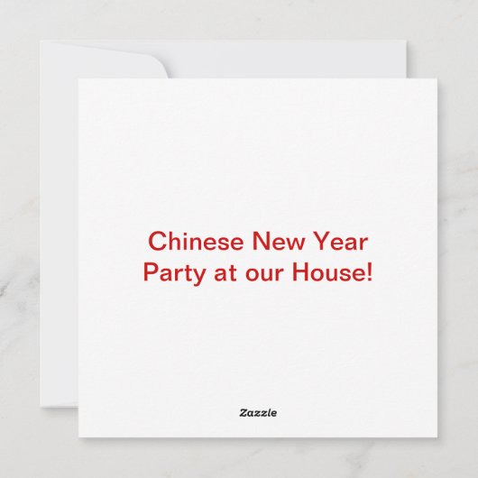 Jaar van de slang feestdagenkaart (Achterkant)